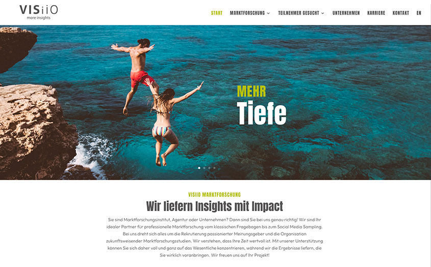 Designtanke - Webagentur Köln - Referenzen Webdesign - VISiiO Marktforschung