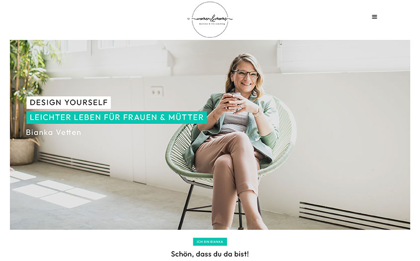 Designtanke - Webagentur Köln - Referenzen Webdesign - Women & Moms Coaching Bianka Vetten