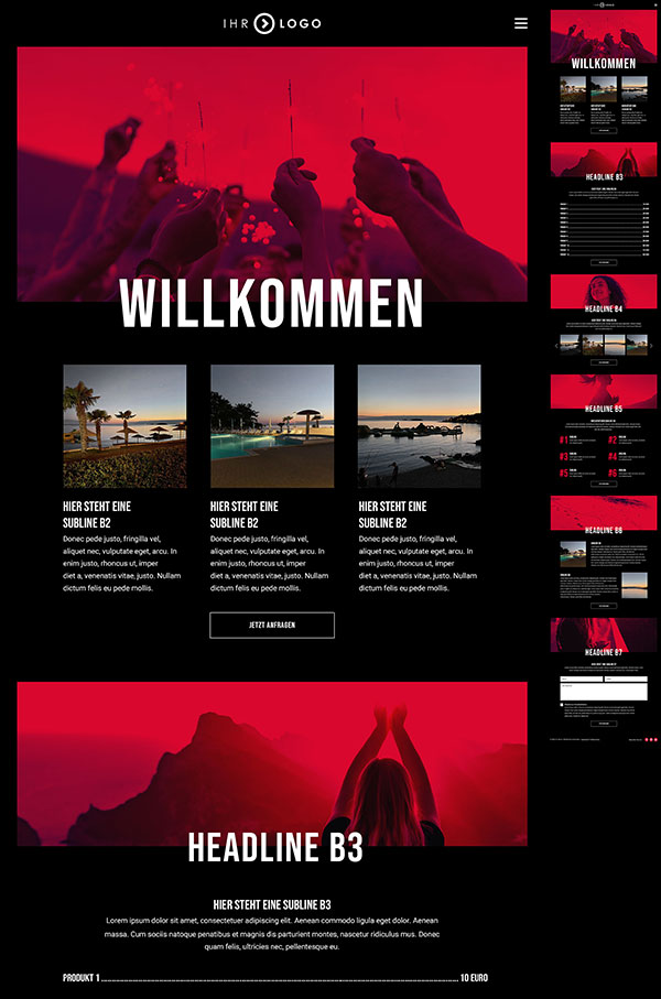 Designtanke - Webdesign Köln - Günstige Website - Website Template Nat